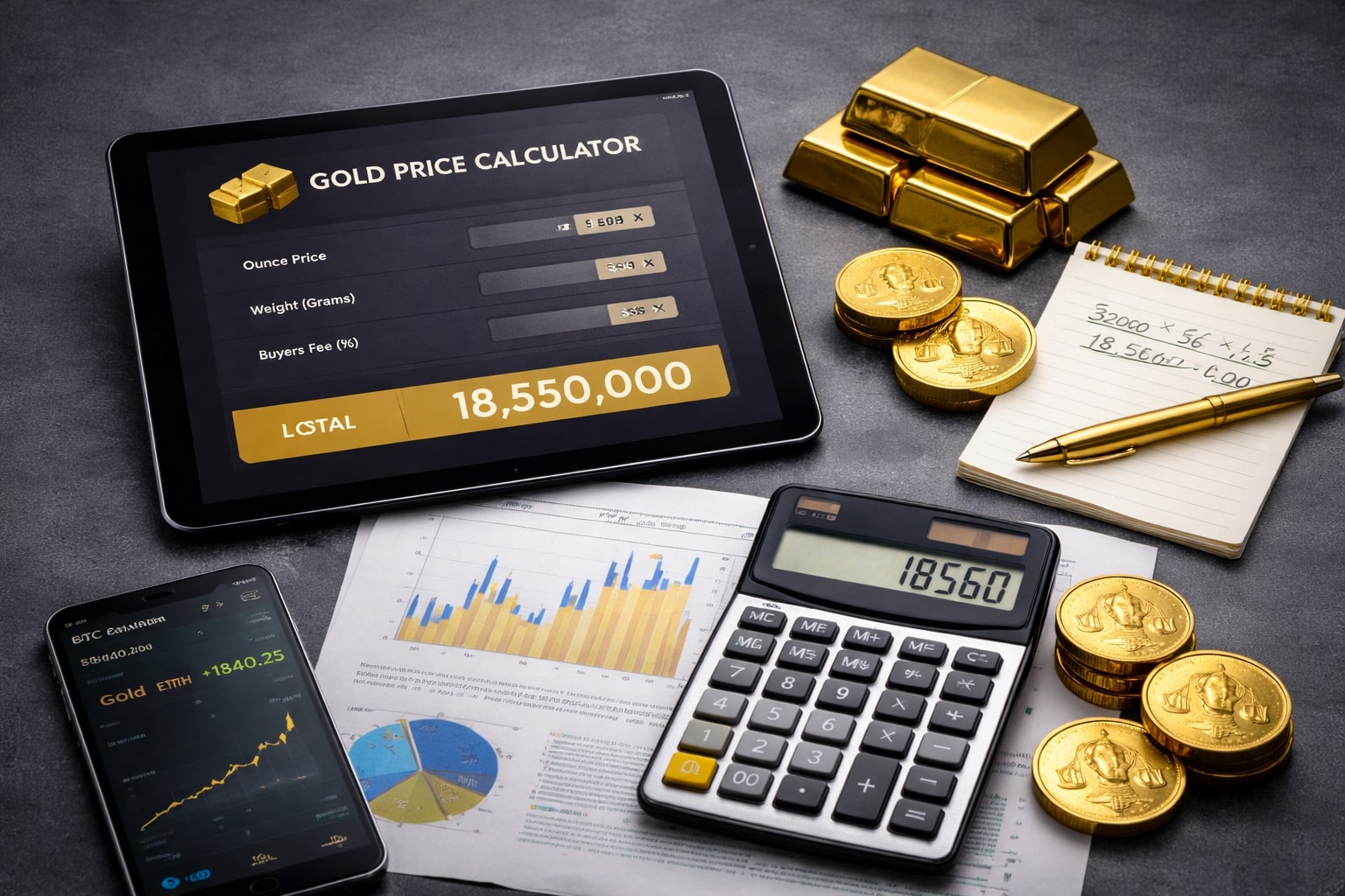 ساده ترین روش محاسبه قیمت طلا 18 عیار